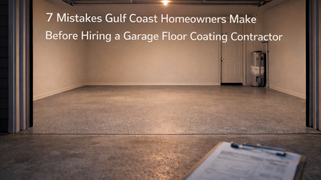 7 Mistakes Gulf Coast Homeowners Make Before Hiring a Garage Floor Coating Contractor